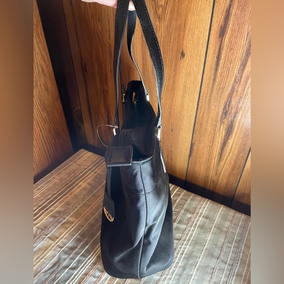 Michael Kors Black Polyester Morgan MD Zippered Tote; Fair Used Condition - Picture 4 of 14
